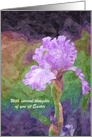 Easter - Cousin - Bearded Iris - Oil Painting card