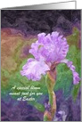 Easter - Secret Pal - Bearded Iris - Oil Painting card