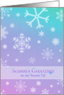 Season’s Greetings - Secret Pal - Snowflakes + Rainbow Colors card