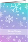 Merry Christmas - Across the miles - Colorful - Snowflakes card