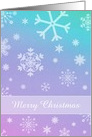 Merry Christmas - Colorful - Snowflakes card
