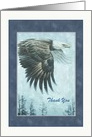 Thank you - Customizable - Digital Eagle Painting card