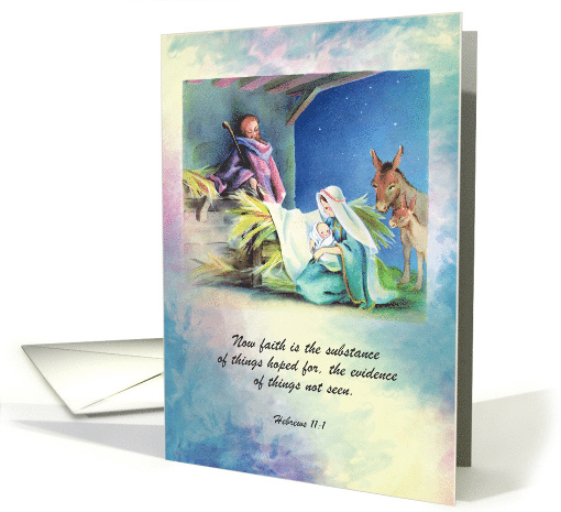 Christmas - Believe - Manger Miracle card (1006673)