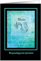 Music Recital Invitation - Music Notes - Scale card