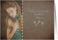 Maid of Honor Request - Soft Suede Brown look card