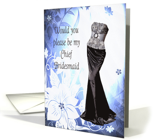 Chief Bridesmaid wedding party card (585007)