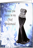 Chief Bridesmaid wedding party card