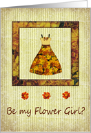 Flower Girl Request - Fall Floral Dress card