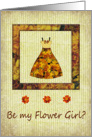 Flower Girl Request - Fall Floral Dress card