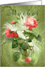 Mother’s Day - Mother - Roses and Feathers - Vintage Style card