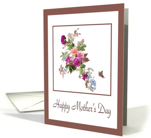 Mother's Day - Mother - Vintage Style Floral card (586010)