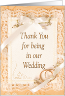 Thank You - Wedding Attendant card