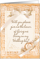 Give me Away Wedding Day card