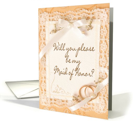 Maid of Honor - Invitation - Request card (588437)