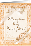 Matron of Honor - Invitation - Request card