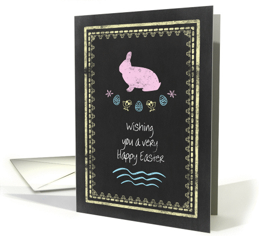 Easter - Color Chalkboard Style to anyone card (590005)