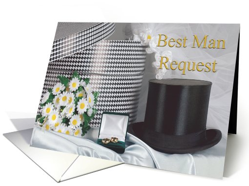 Be my Best Man Wedding Attendant card (593652)