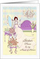 Maid of Honor Sister card