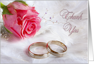 Thank You Wedding Rings Blank card
