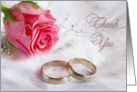 Thank You Wedding Rings Blank card