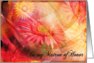 Matron of Honor Friend Request Floral Multi Color card