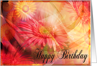 Happy Birthday Floral Multi Color card