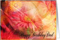 Happy Birthday Dad Floral Multi Color card