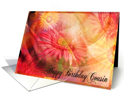 Happy Birthday Cousin Floral Multi Color card (599902)
