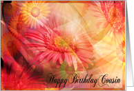 Happy Birthday Cousin Floral Multi Color card