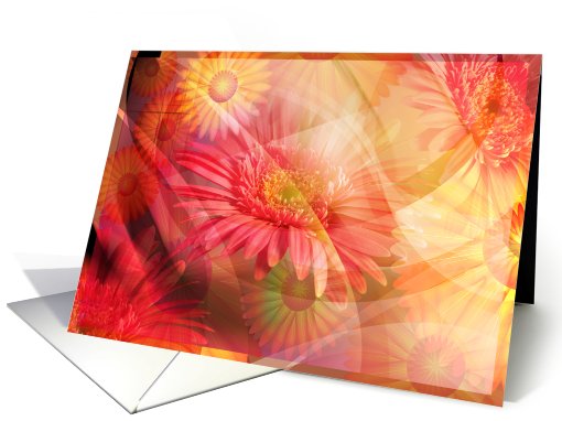 Blank Note Card Floral Multi Color Blank card (599913)
