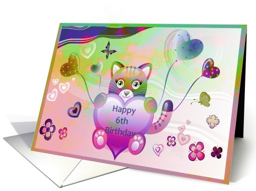 Happy Birthday 6th card (600633)