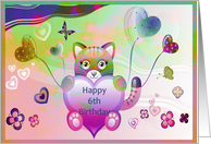 Happy Birthday 6th card