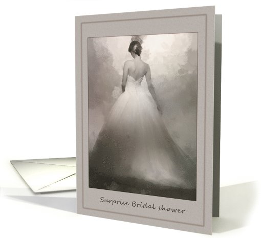 Surprise Bridal Shower Invitation - Bride in Dress card (600719)