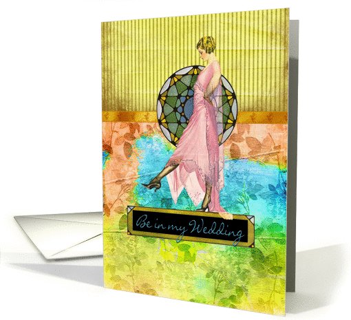 Be in my Wedding Request - Art Deco Style card (601148)