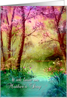 Mother’s Day - Water - Woods - Flower & Hearts card