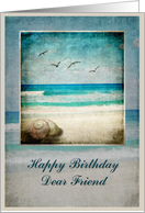 Birthday Friend Beach Sea card