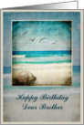 Birthday Brother Beach Sea card