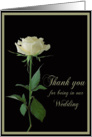 Thank You For Being In Our Wedding Single Cream Rose card