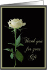 Thank You For Your Gift Single Cream Rose card