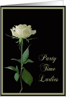 Party Time Ladies Girls’ Night Out Single Cream Rose card