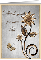 Thank you for your Gift Flowers Butterfly card