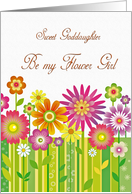 Be my Flower Girl Goddaughter Flowers Multi Color card