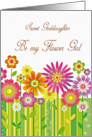 Be my Flower Girl Goddaughter Flowers Multi Color card