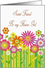 Be my Flower Girl Friend Flowers Multi Color card