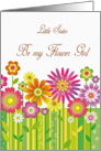 Be my Flower Girl Sister Flowers Multi Color card