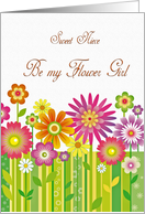 Be my Flower Girl Niece Flowers Multi Color card