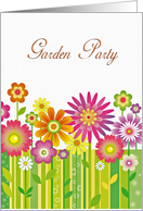 Garden Party Invitation Flowers Multi Color card