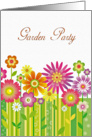 Garden Party Invitation Flowers Multi Color card
