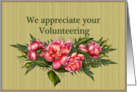 Thank you Volunteer Floral Bouquet card