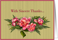 Thank You Volunteer Floral Bouquet card